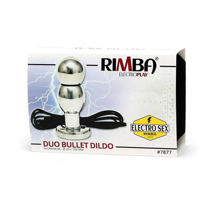 Rimba Duo Bullet Dildo packaging with Electro Sex branding, showcasing innovative Dildo/Butt Plug for anal and vaginal stimulation.