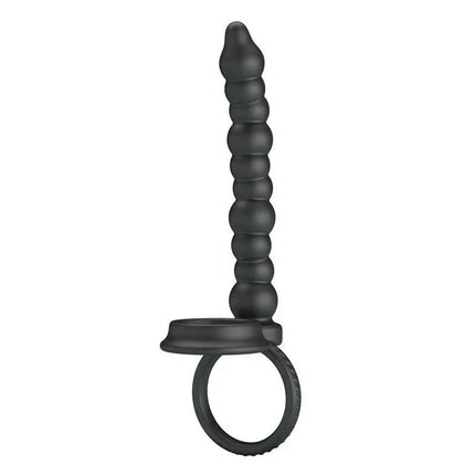 Dillion Anal Chain with Penis Ring dual-function silicone toy for prostate stimulation and extended pleasure sessions.