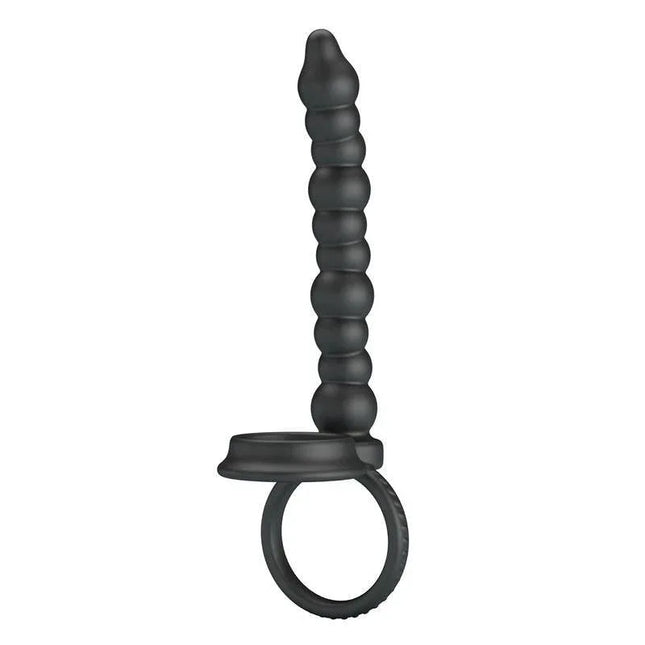 Dillion Anal Chain with Penis Ring dual-function silicone toy for prostate stimulation and extended pleasure sessions.