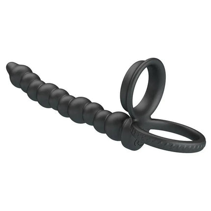 Dillion Anal Chain with Penis Ring, silicone beaded design for prostate stimulation and enhanced pleasure.