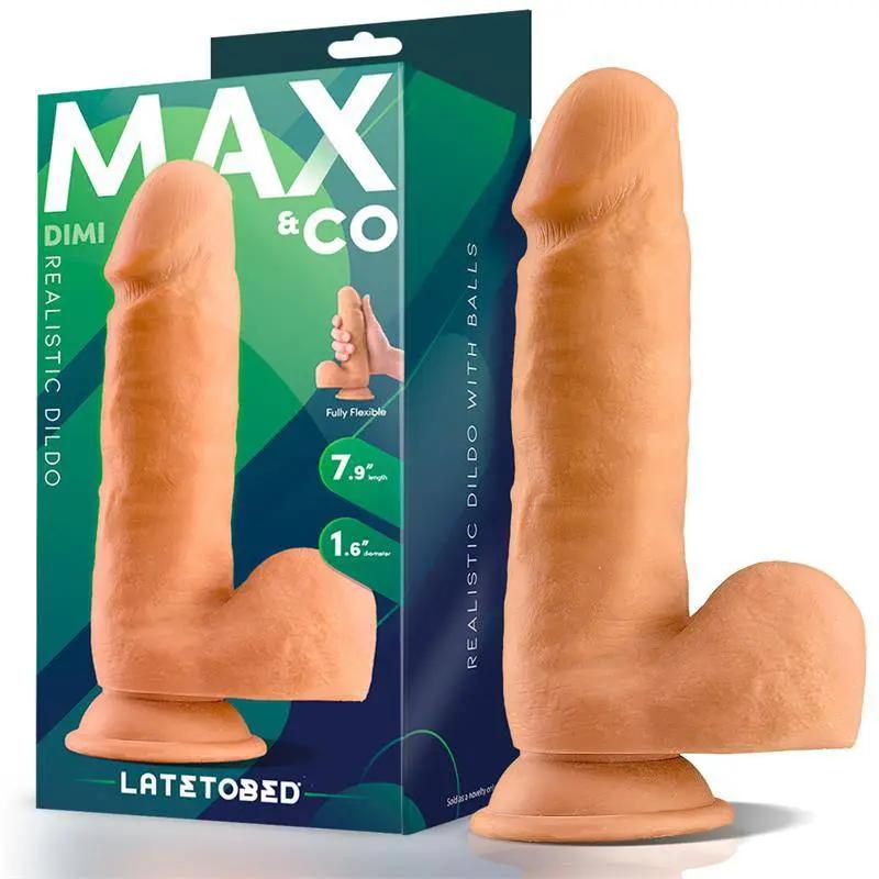 Dimi Realistic Dildo with Testicles 7.9 Flesh - secretsextoys.store