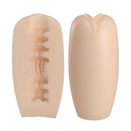 Discreet Egg Masturbator with Incredible Textures showing detailed interior and smooth exterior design