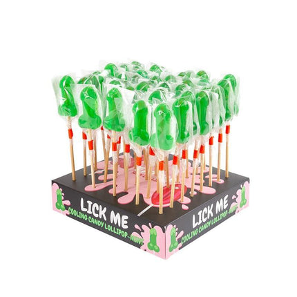 Display Mint Lollipops Cooling Effect 40 Pcs, featuring refreshing mint flavor lollipops in a colorful presentation box for snacks, parties, gifts.