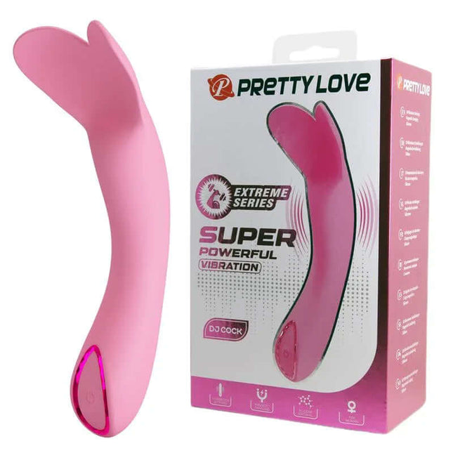 Dj Cock Vibrator G-Spot with 10-function silicone design and shimmering ring for precise G-spot stimulation