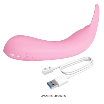 Dj Cock Vibrator G-Spot with magnetic charging cable for precise G-spot stimulation, ergonomic design, and luxury decorative ring.
