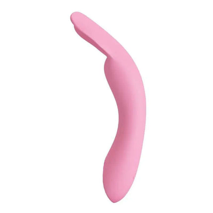 Pink silicone Dj Cock Vibrator G-Spot designed for precise G-spot stimulation with decorative shimmering ring.