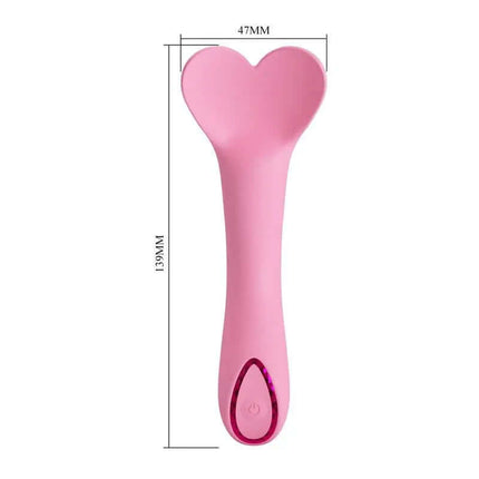 Dj Cock Vibrator G-Spot in pink with ergonomic design and shimmering decorative ring.
