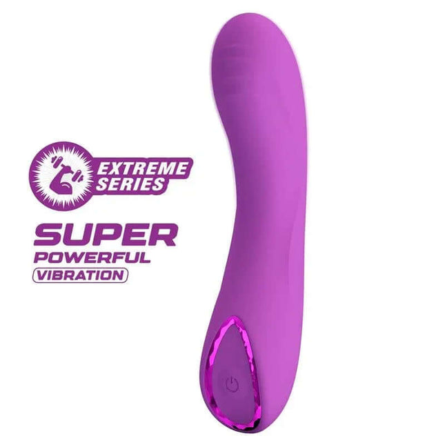 Dj Dick G-Spot Vibration in purple with elegant decorative ring, part of the Extreme Series for powerful, super vibration.