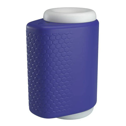 Dj Lady Men Masturbator with Vibration textured ergonomic design in blue color with white accent.