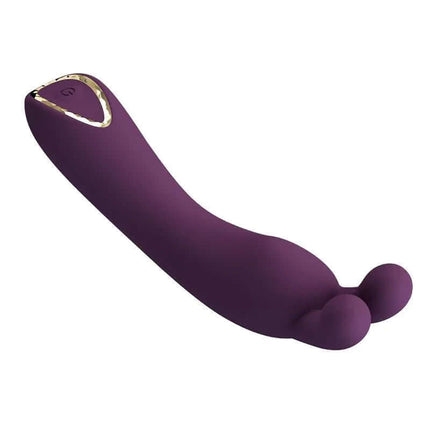 Dj Rabbit G-Spot Vibrator in premium silicone with decorative shimmering ring, ideal for targeted G-spot stimulation.