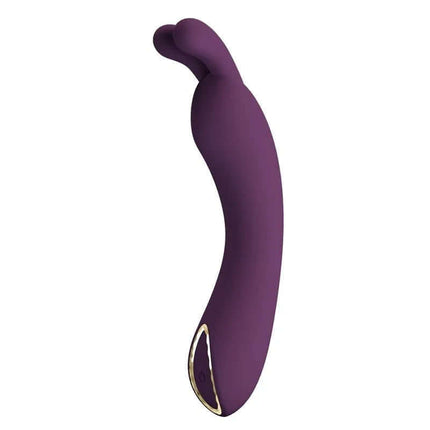 Dj Rabbit G-Spot Vibrator in purple with a shimmering decorative ring, designed for targeted G-spot stimulation and easy handling.