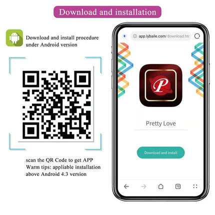 Download and install Pretty Love app via QR code for Android devices.