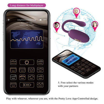 Doreen Vibrating Egg with Electro Shock and App control interface showcasing long-distance multiplayer features