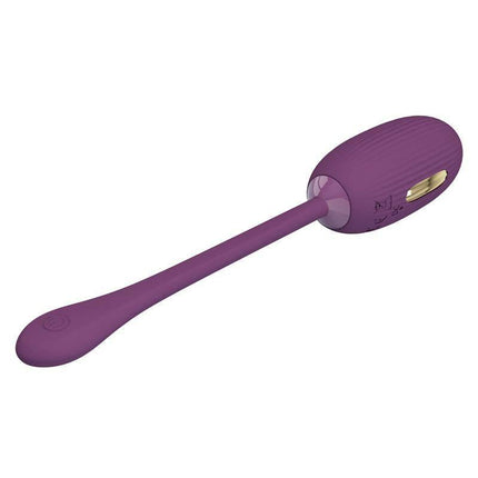 Purple Doreen Vibrating Egg with Electro Shock and App, featuring flexible silicone design for internal and external use.