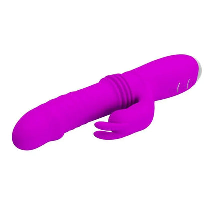 Dorothy Thrusting Vibrator USB Purple in soft silicone with dual stimulation designed for beginners and heightened sensations.