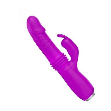 Dorothy Thrusting Vibrator USB Purple made of medical-grade silicone for dual stimulation and enhanced pleasure.