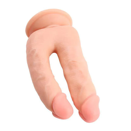 Double Dildo Bromeo N3 Flesh with dual-ended design for varied sensations and versatile solo or couple play.
