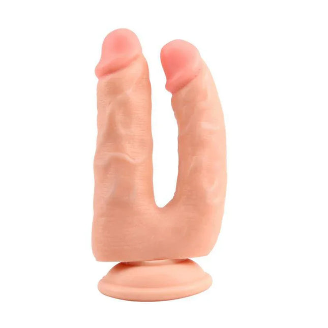 Double Dildo Bromeo N3 Flesh with dual-ended design for versatile sensations.