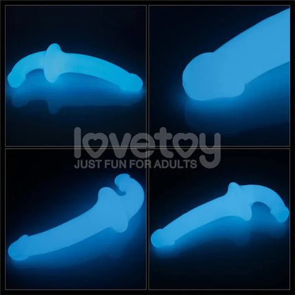 Double dildo Lumino Play Blue Light 10.5 glowing in the dark