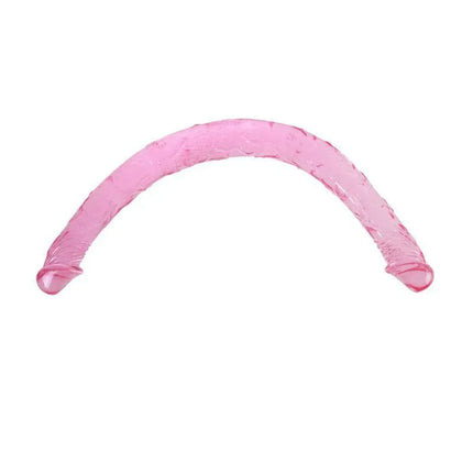 Double Dildo Pink 44 cm bendable dual toy, offering realistic textures and versatile stimulation options for intimate use.