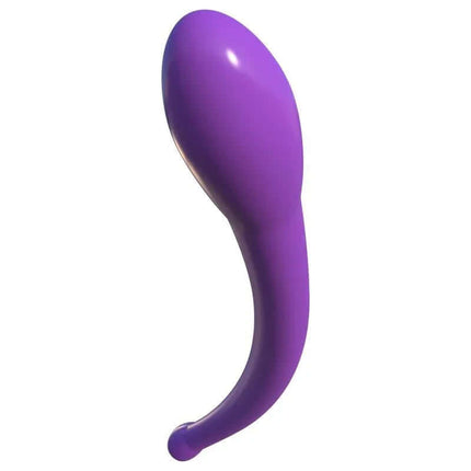 Purple double dildo with a flexible design for shared pleasure