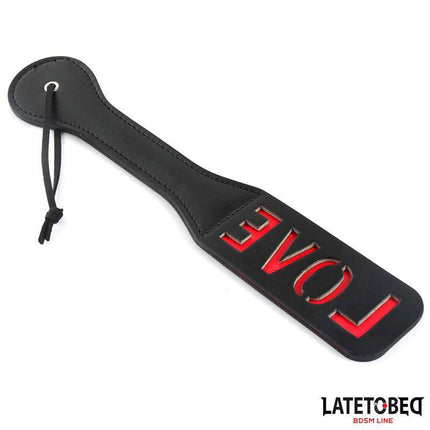 Double Layers Paddle LOVE 32 cm with red LOVE motif from Latetobed's BDSM Line