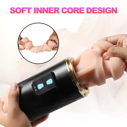 Double Male Masturbator Pussy and Mouth Kay showcasing soft inner core design for dual-stimulation pleasure.