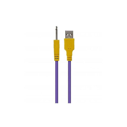 Yellow USB and audio cable for Double Stimulation Base USB vibrator