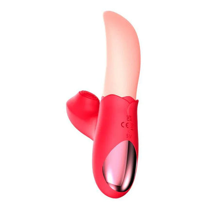 Double Stimulator Crazy Tongue and Pulsation by Martinella, featuring 10 vibration modes for enhanced female pleasure.