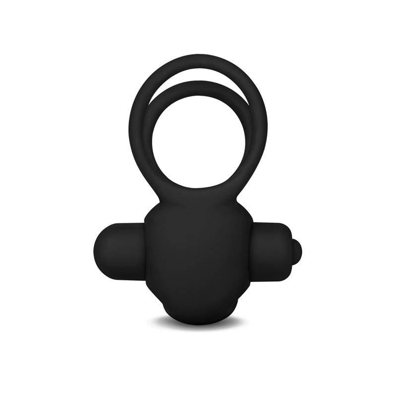 Double Vibrating Cockring Power Clit Duo Black - secretsextoys.store