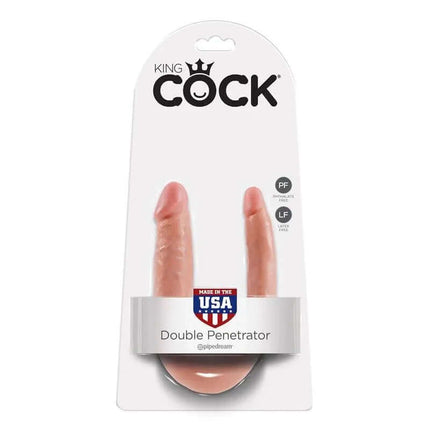 Double Dildo 5; realistic design with suction cup packaging