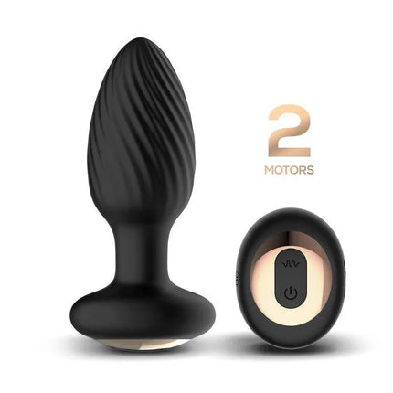 Drago Butt Plug Vibration, 360º Twister Movement and Remote Control with dual motors and wireless control for enhanced pleasure.