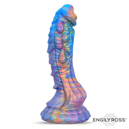 Drakeon Liquid Silicone Dildo 18 cm in vibrant colors, dragon-inspired fantasy design, phthalate-free high-quality silicone