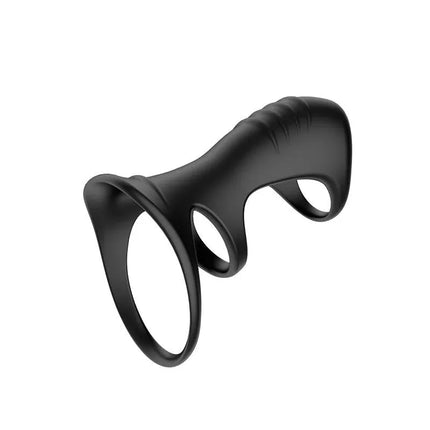 Driade Triple Ring for Men Silicone in black, featuring a flexible triple-ring design for enhanced comfort and sensation.