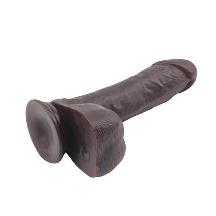 Dual Density Realistic Dildo 7.9 Brown with lifelike design and natural curve