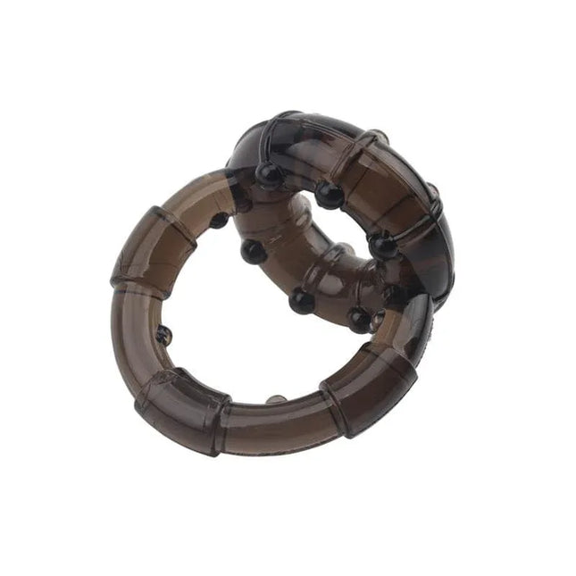 Dual Enhancement Ring - black dual-ring set, TPE material, designed for greater control and sensations during intimate moments.