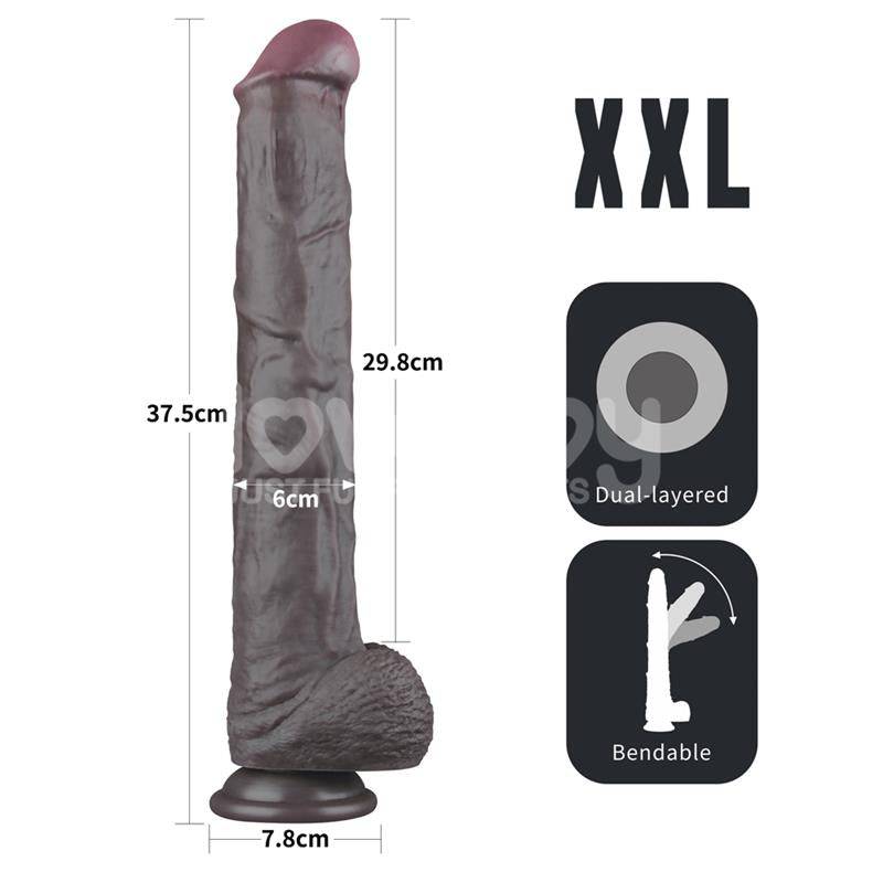 Dual Layered Bendable Dildo XXL 14,5 - secretsextoys.store