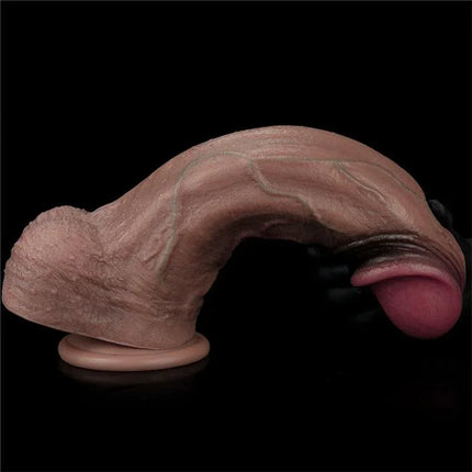 Dual Layered Dildo 13 Cock XXL in flexible, lifelike design for enhanced solo play.