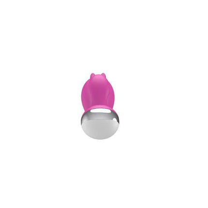 Dual Vibe with Rabbit USB Silicone Pink pleasure product, featuring a bunny-shaped clitoral stimulator in soft pink silicone.