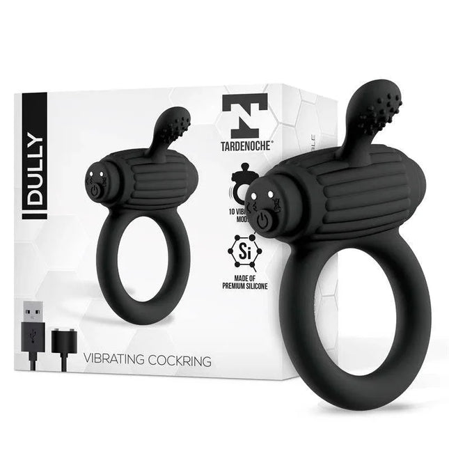 Dully Vibrating Penis Ring Silicone Magnetic USB in premium soft silicone by Tardenoche
