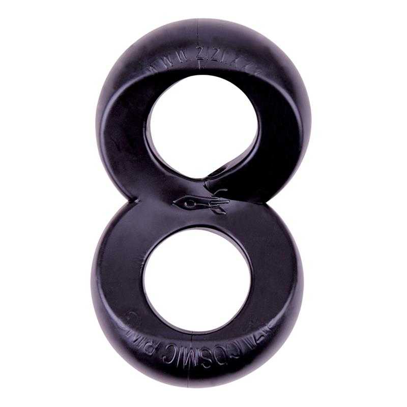 Duo Cock Ring 8 Ball Ring - Black - secretsextoys.store