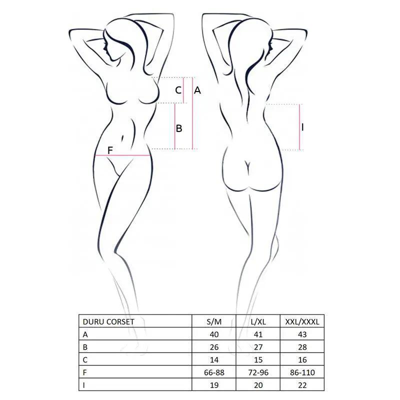 DURU Corset Black/Red - secretsextoys.store