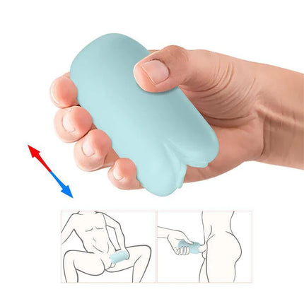 Egg Masturbator Blue for Enhanced Pleasure in hand, showing textured interior for discrete and satisfying stimulation sessions.