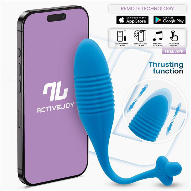 Egg with Thrusting with APP Magnetic USB - secretsextoys.store