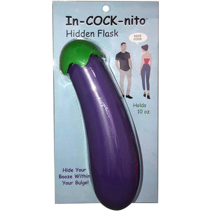 Eggplant Shapped Bottle In-Cock-Nito Flask novelty item packaging