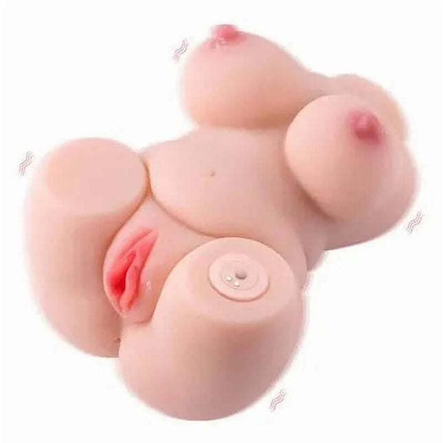 Eileen Mini Torso with Vibration featuring soft TPR skin, 7 vibration modes, and compact design for discreet solo play.