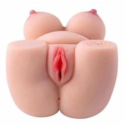 Eileen Mini Torso with Vibration, realistic feel, compact design, featuring multiple vibration modes and USB magnetic charging