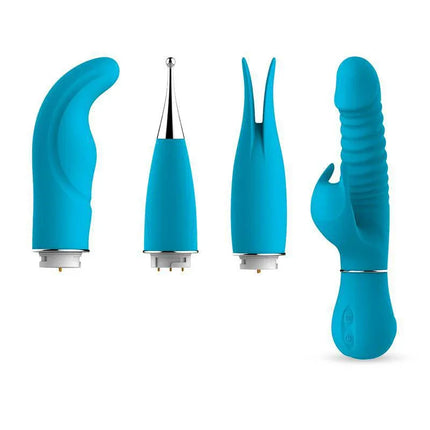 Eivian Interchangeable 4 Pieces Set Vibration and Thrusting with multiple attachments for variety and versatility in use.