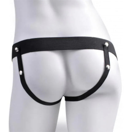 Adjustable harness for Elastic Strap-On with 9 Hollow Dildo Squirting Function Flesh