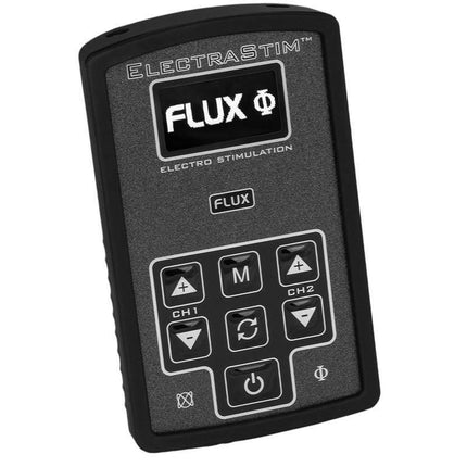 Electro Stimulation Kit FLUX handheld device with buttons and display screen